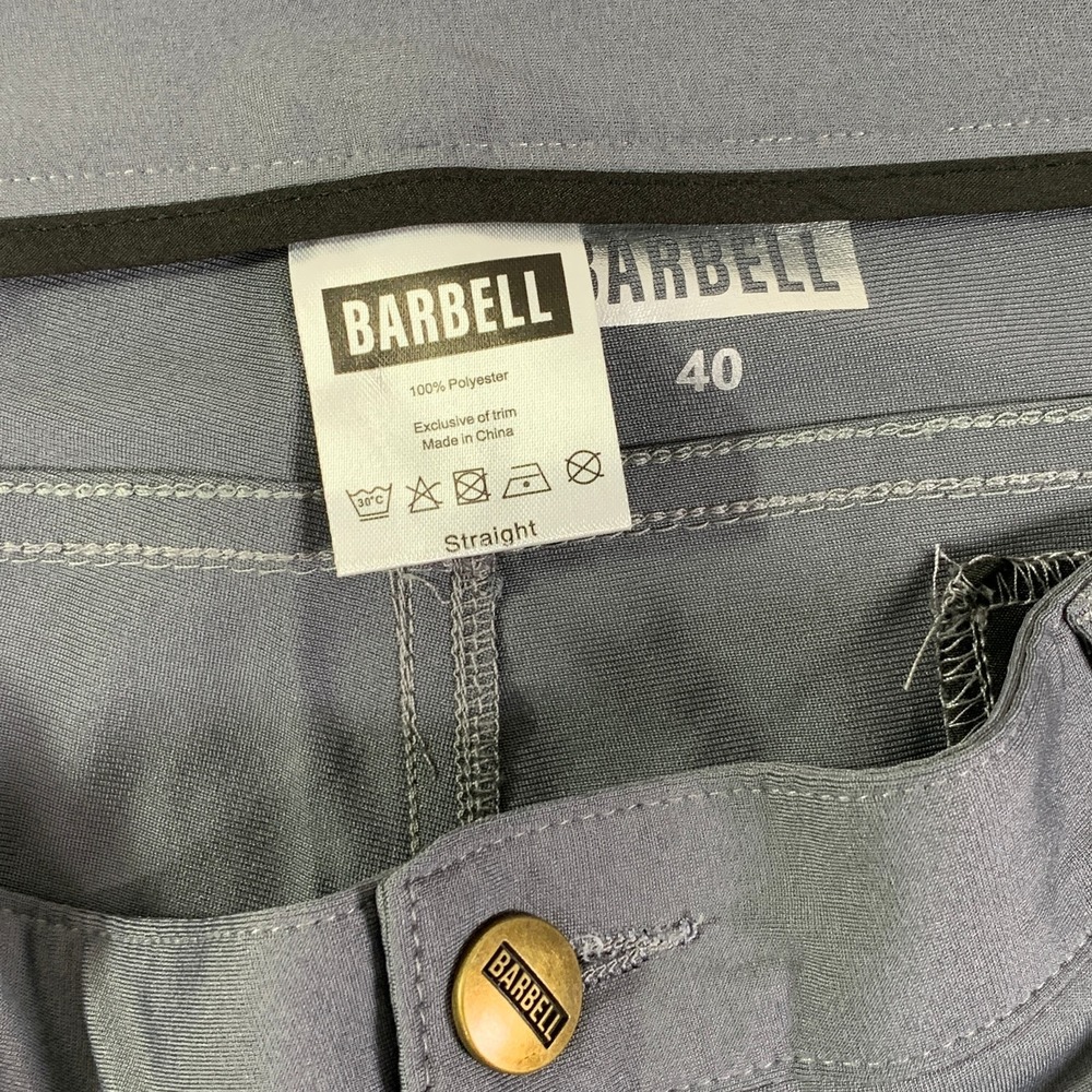 Barbell Apparel Pants Men 40x32 Gray Performance Stretch Athletic Modern - Picture 4 of 12
